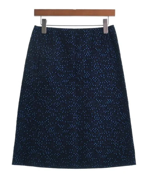 Drawer Knee length skirts ribbed skirt waist