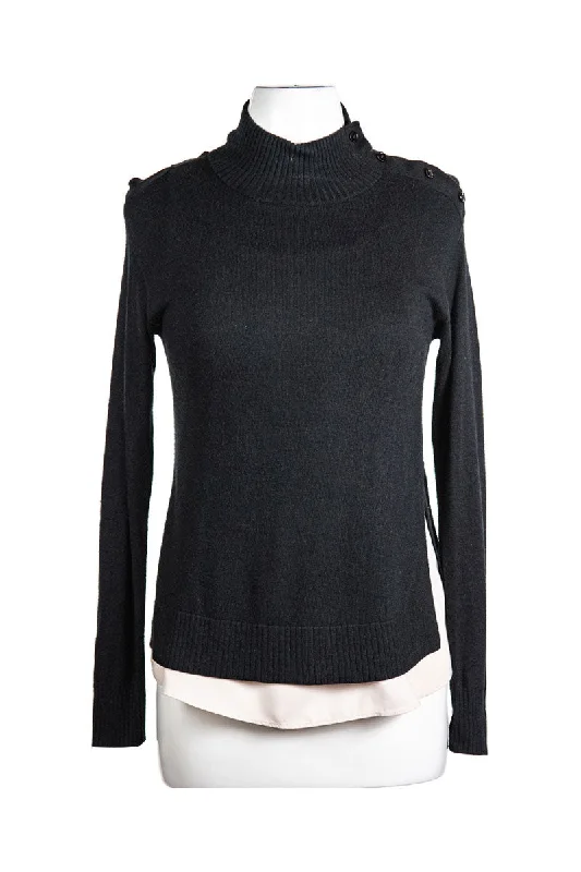 Ann Taylor Sweater Striped Floral Plaid