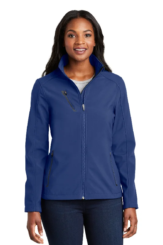 Port Authority Womens Welded Wind & Water Resistant Full Zip Jacket - Estate Blue Welt Pockets Slit Pockets Flap Pockets