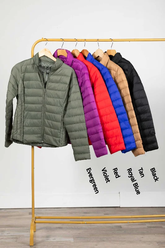Packable Lightweight Thermal Full Zip Jacket Satin Jacket Silk Jacket Chiffon Jacket