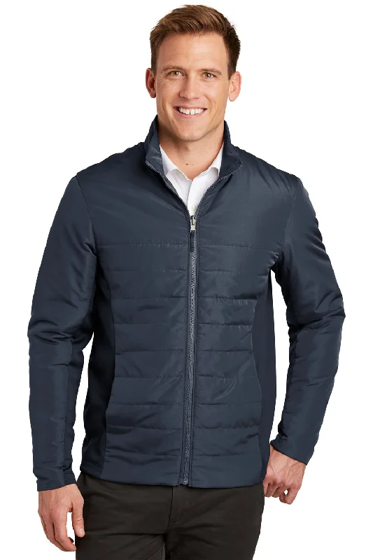 Port Authority Mens Collective Wind & Water Resistant Full Zip Jacket - River Navy Blue Cotton Jacket Linen Jacket Terry Jacket