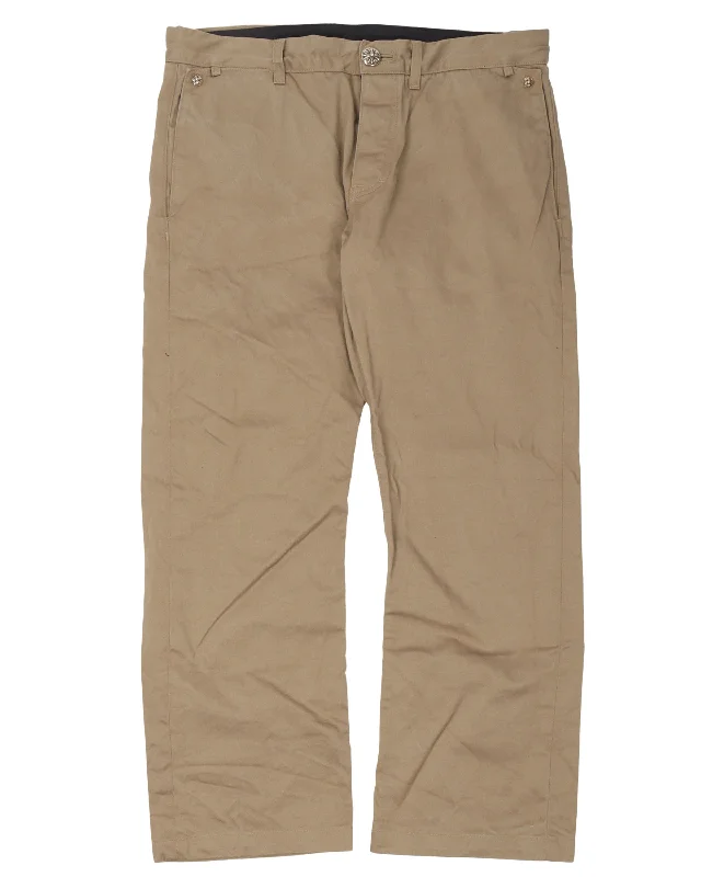 Plain Chino Pants Soft Sweatpants Style