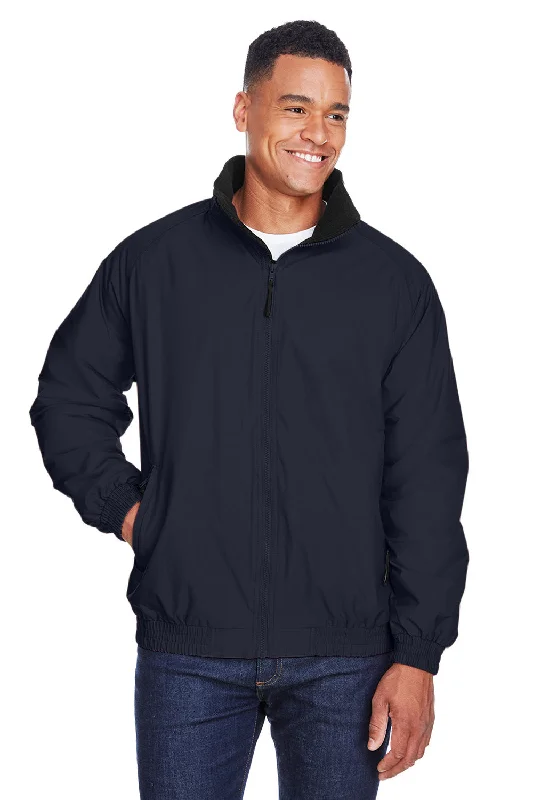 Harriton Mens Wind & Water Resistant Full Zip Jacket - Navy Blue Corduroy Jacket Velvet Jacket Brocade Jacket