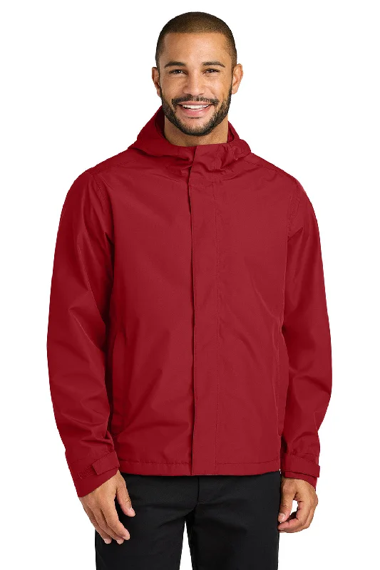 Port Authority Mens C-FREE Water Resistant Full Zip Hooded Rain Jacket - Rich Red Fitted Jacket Loose Jacket Oversized Jacket Port Authority Mens C-FREE Water Resistant Full Zip Hooded Rain Jacket - Rich Red Fitted Jacket Loose Jacket Oversized Jacket