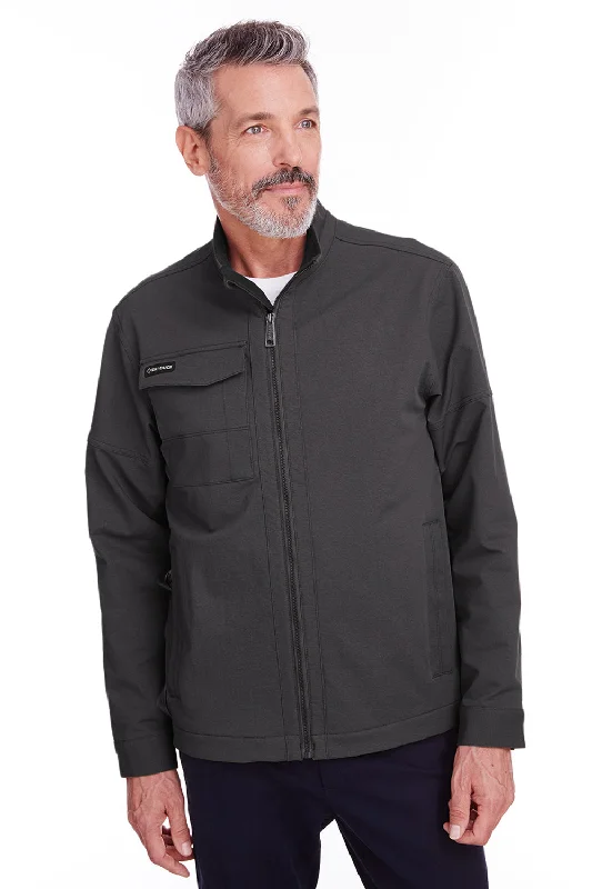 Dri Duck Mens Ace Water Resistant Full Zip Jacket - Charcoal Grey - Closeout Knit Jacket Woven Jacket Fleece Jacket
