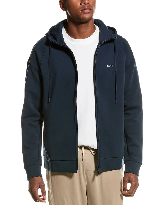 BOSS Hugo Boss Saggy Track Jacket Ribbed Jacket Pleated Jacket Ruffled Jacket