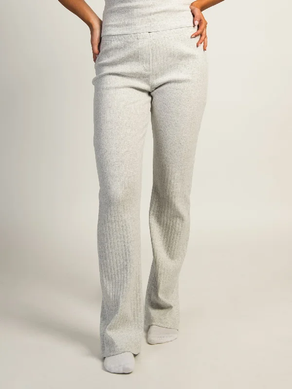 HARLOW PAYTON POINTELLE MELANGE PANT - CLOUD Stylish Casual Pants
