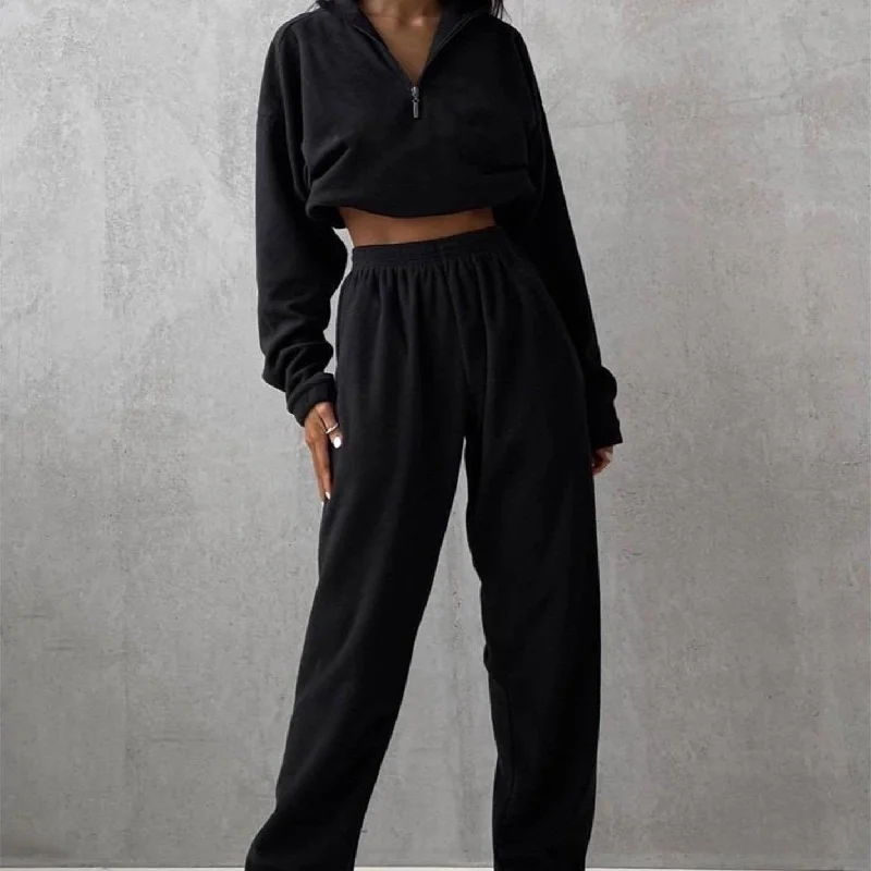 High Collar Sweater Suit Handmade Hand-knitted Hand-woven