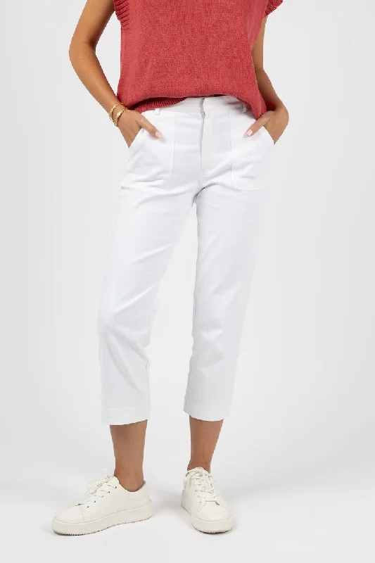 Humidity - Gigi Chino Pant, White Soft Stretch Pants