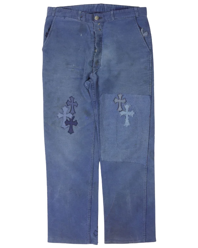 Cross Patch French Work Pants Elegant Wool Trousers