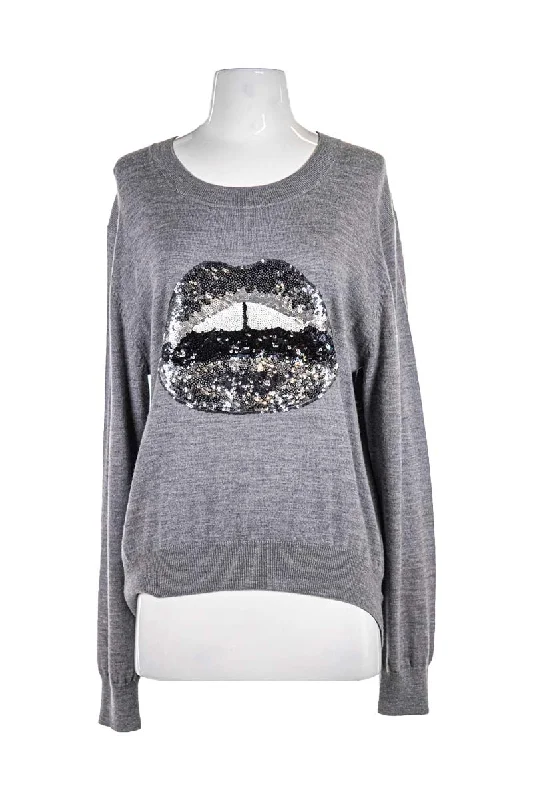 Markus Lupfer Sweater Solid Print Embellished