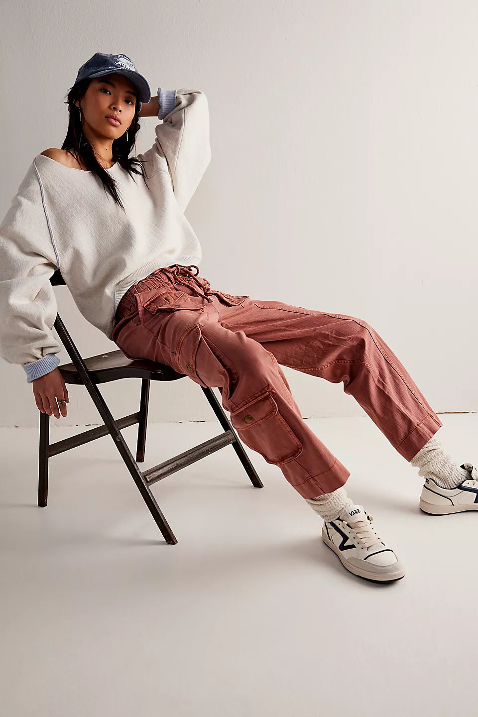 Free People Tahiti Cargo Pants - AUBURN Fashionable Work Pants