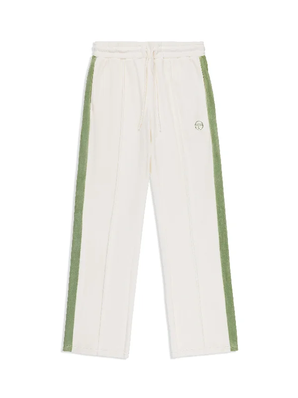 Miss Carlotta Velour Track Pant-Gardenia Elegant Trouser Pants