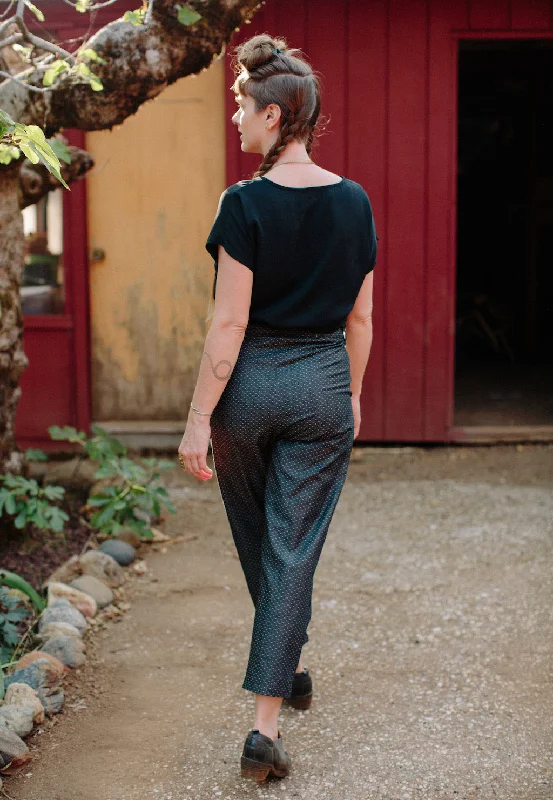 Perfect Pant 2.0 in Polka Dot Denim Chic Wool Trousers