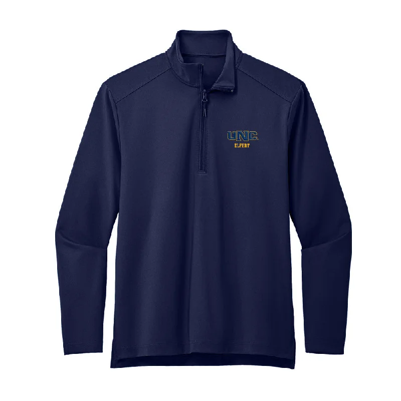 UNCO - NCAA Women's Cross Country : Brooke Elfert - Premium Quarter Zip Jacket A-Line Jacket Boat Neck Shawl Collar
