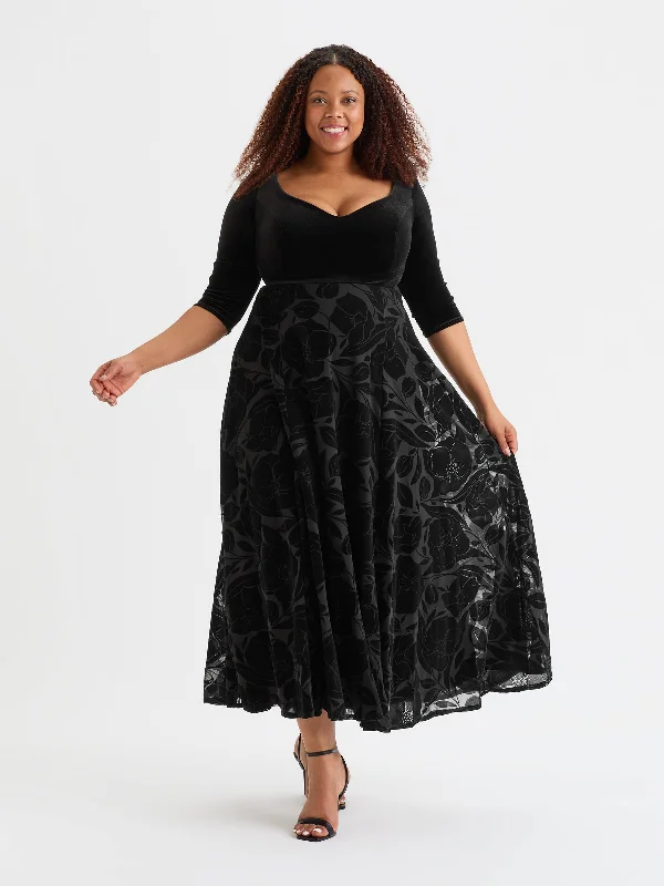 Black Velvet 2-in-1 with Flock Skirt breathable skirt fabric