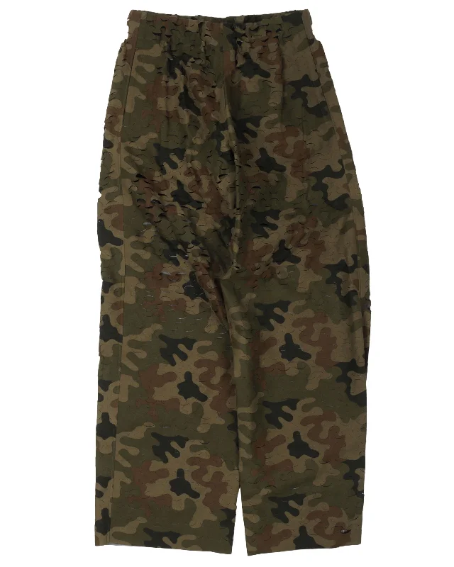 Laser Cut Camouflage Pant Soft Wool Pants