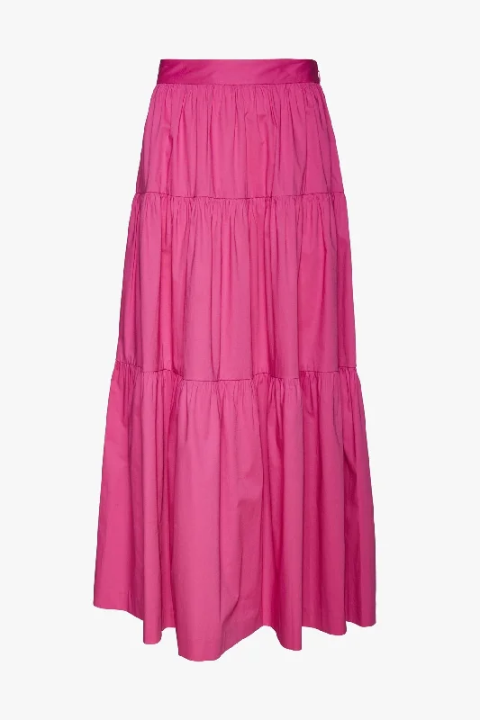 TIERED HIGH-WAISTED SKIRT PEO. denim skirt classic