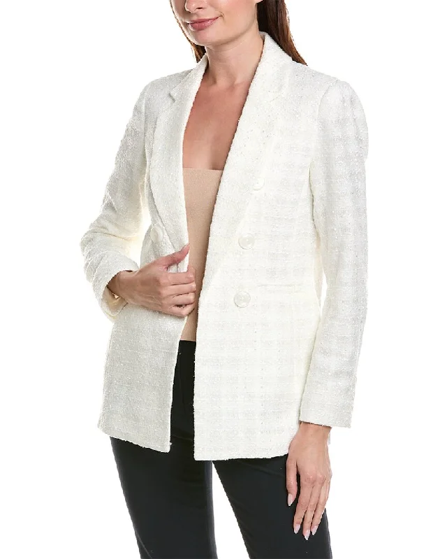 Anne Klein Double Breasted Jacket Mesh Jacket Canvas Jacket Denim Jacket