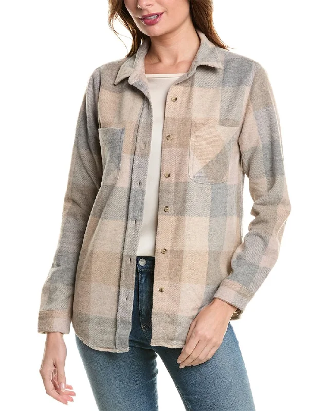 beachlunchlounge Button Front Shirt Jacket Tiered Jacket Buttoned Jacket Zippered Jacket