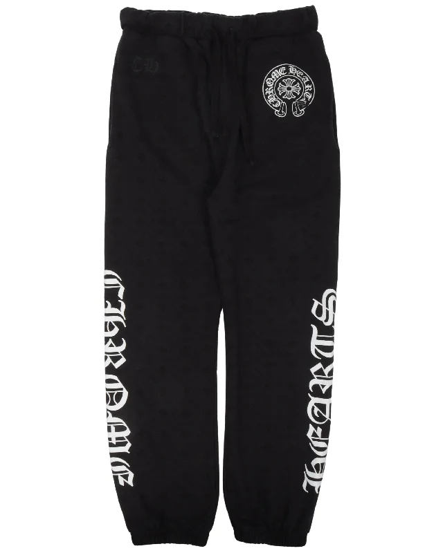 Horseshoe Sweat Pants Fashionable Tapered Leg Pants