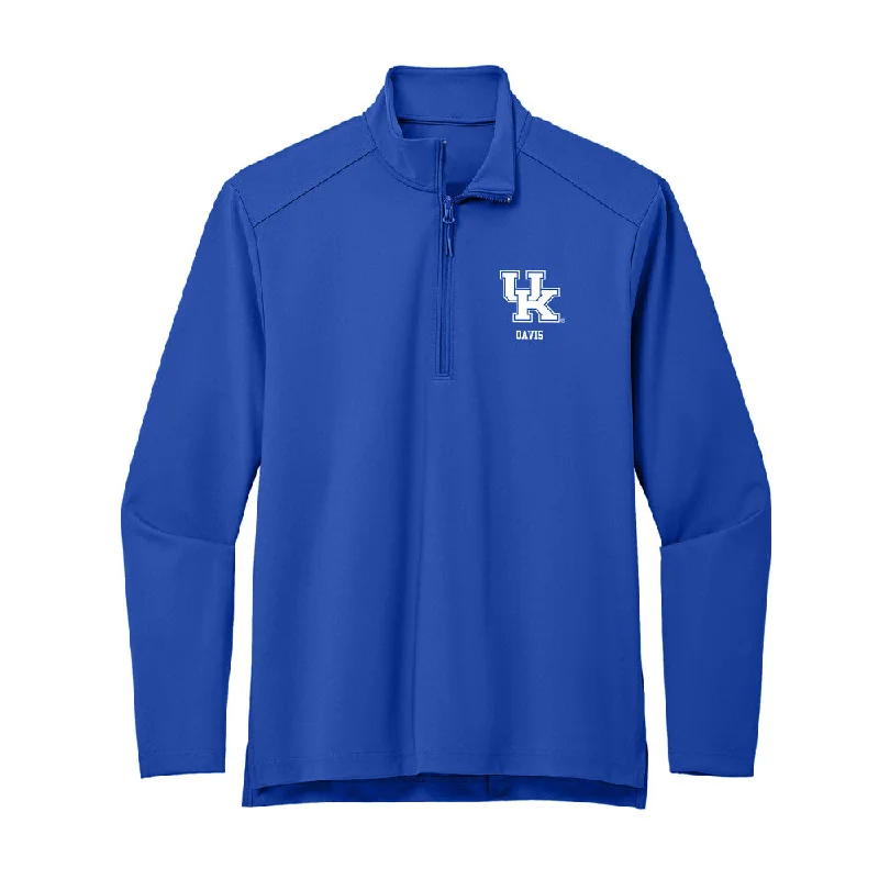 Kentucky - NCAA Women's Gymnastics : Hailey Davis - Premium Quarter Zip Jacket Cardigan Sweater Pullover