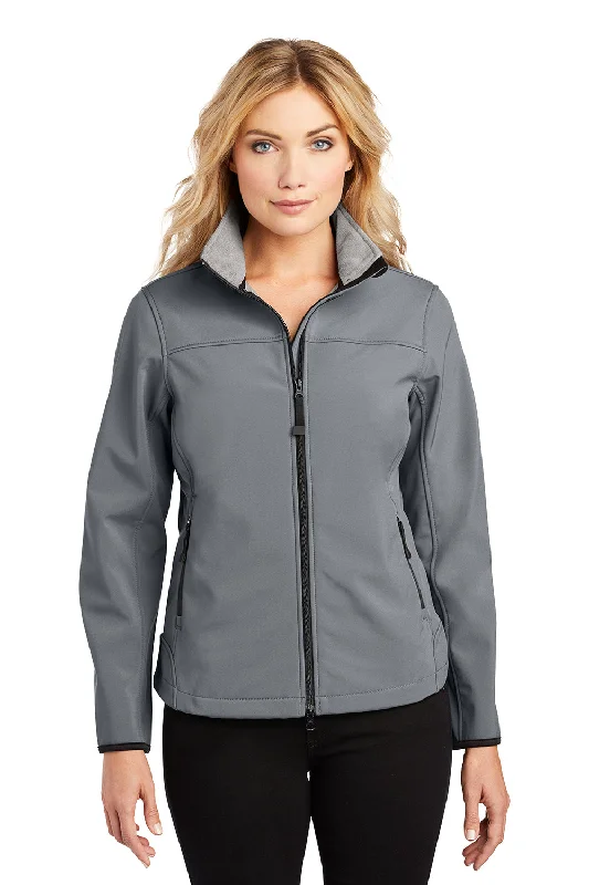 Port Authority Womens Glacier Wind & Water Resistant Full Zip Jacket - Smoke Grey/Chrome Grey Print Jacket Jacquard Jacket Patchwork Jacket