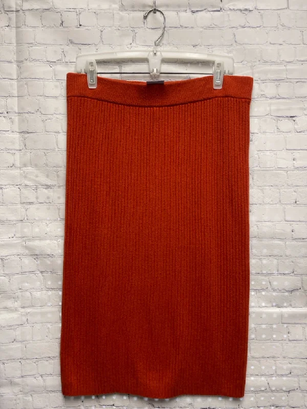 Size Large Ladies Orange Ribbed Gap Skirt wool skirt warm