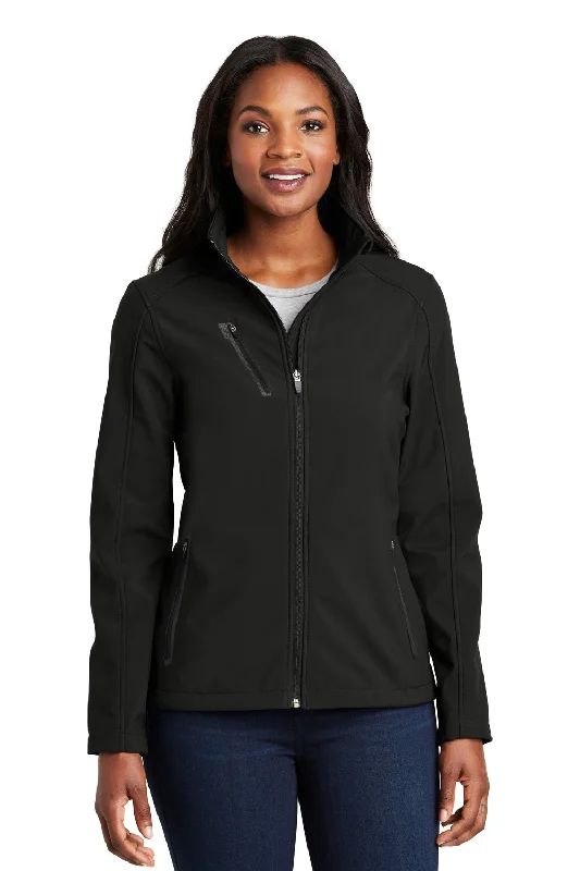 Port Authority Womens Welded Wind & Water Resistant Full Zip Jacket - Black Fleece Jacket Down Jacket Feather Jacket