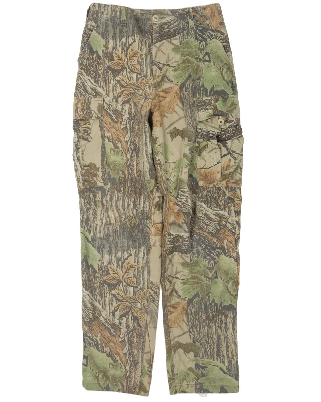 Rattlers RealTree Camouflage Cargo Pants Comfy High-Waist Jeans