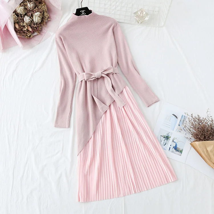 New beveled sweater + velvet skirt  4468 Terry Terry Cloth Terry Knit