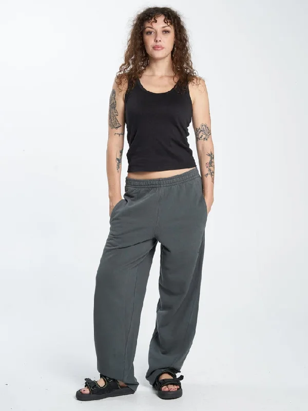 Thrills Arts And Industrial Track Pant - Merch Black Trendy Printed Pants