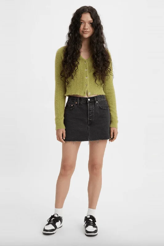 LEVI'S ICON SKIRT - BLACK cashmere skirt soft