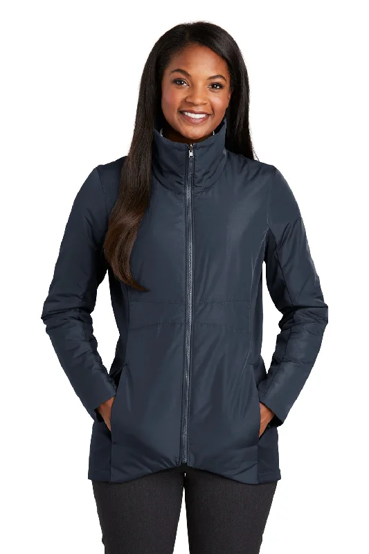 Port Authority Womens Collective Wind & Water Resistant Full Zip Jacket - River Navy Blue Satin Jacket Silk Jacket Chiffon Jacket