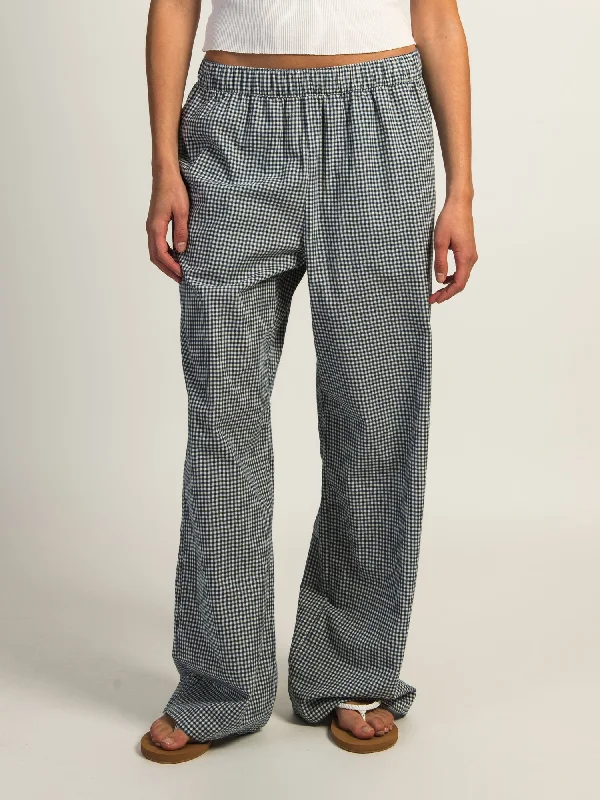 HARLOW TAYLOR PANT - NAVY/WHITE Comfy High-Waist Jeans