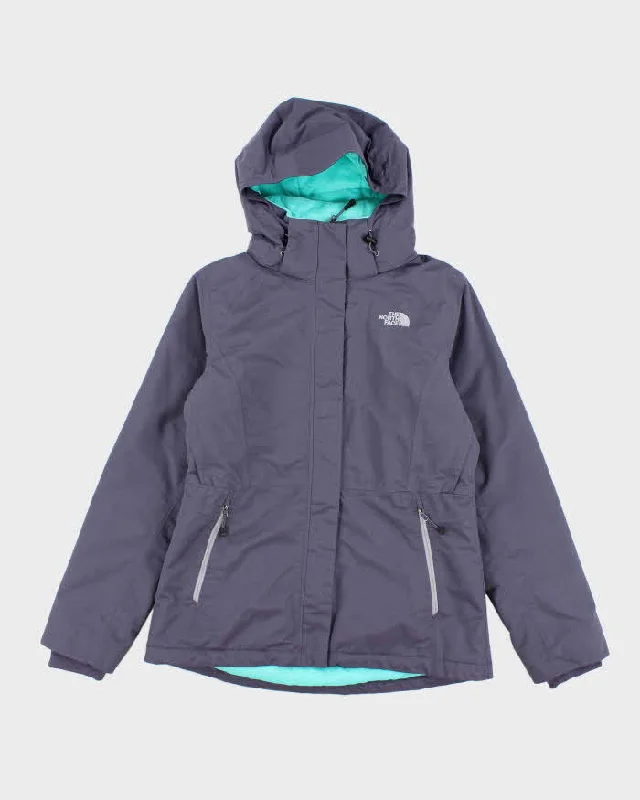 The North Face Purple Lined Hooded Jacket - M Trench Coat Raincoat Waterproof Jacket