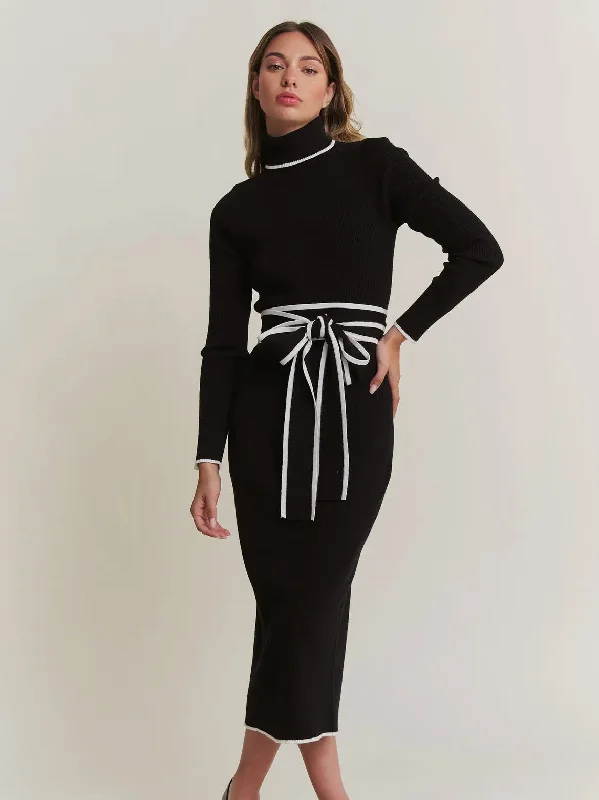 The Beatrice Contrast Sweater Dress Modern Contemporary Chic