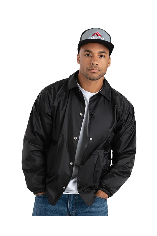 Augusta Sportswear Mens Water Resistant Snap Down Coaches Jacket - Black Appliqued Jacket Beaded Jacket Sequined Jacket Augusta Sportswear Mens Water Resistant Snap Down Coaches Jacket - Black Appliqued Jacket Beaded Jacket Sequined Jacket
