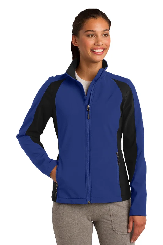 Sport-Tek Womens Water Resistant Full Zip Jacket - True Royal Blue/Black - Closeout Jacket Blazer Coat