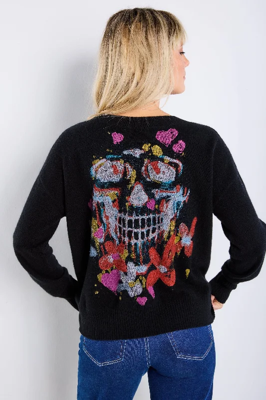Looking Back Sweater Onyx - Lisa Todd Collared Crew Neck Turtle Neck