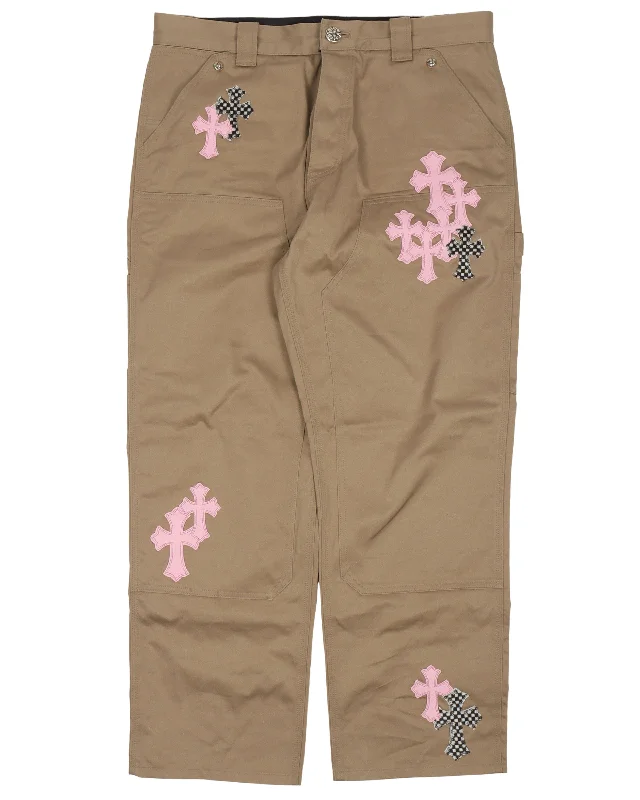 Cross Patch Double Knee Carpenter Pants Comfortable Denim Pants