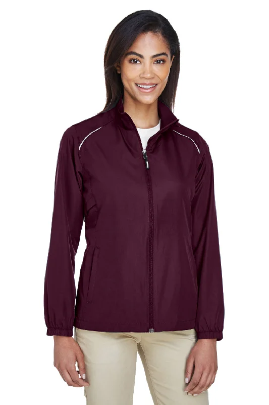 Core 365 Womens Motivate Water Resistant Full Zip Jacket - Burgundy Faux Fur Jacket Real Fur Jacket Shearling Jacket