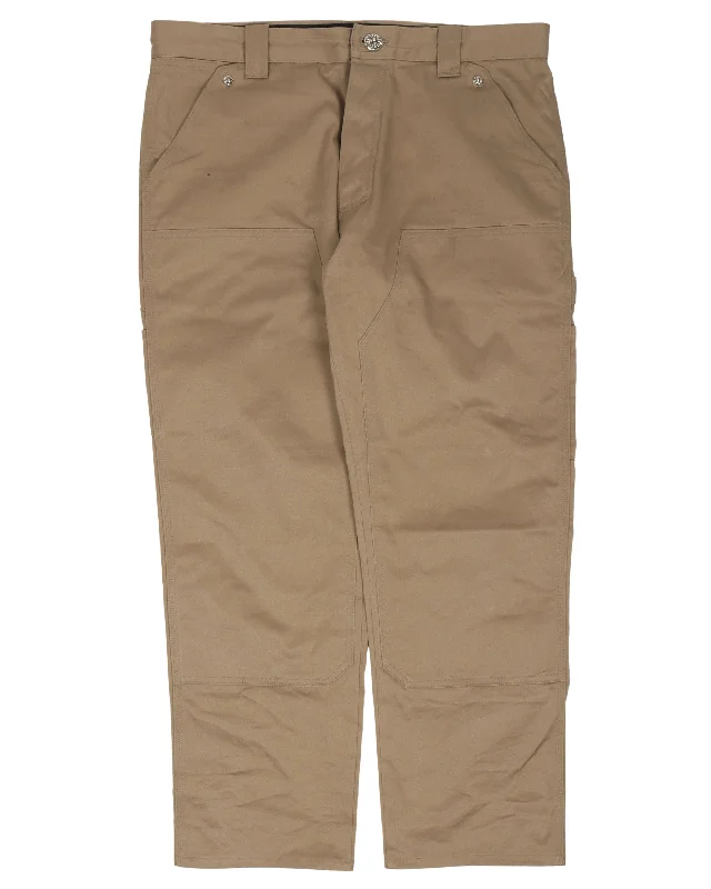 Double Knee Carpenter Pants Trendy Tapered Pants