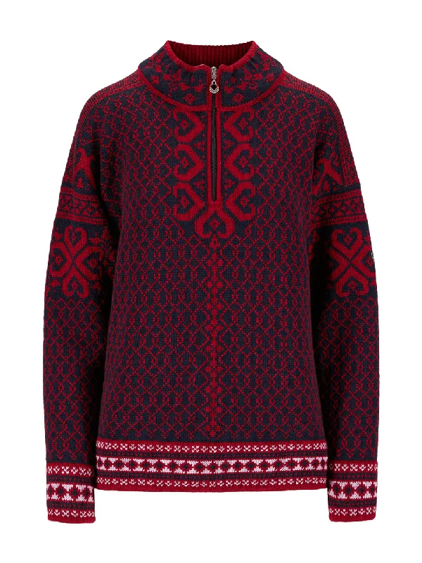 Leknes Sweater Women's Polka Dot Checkered Tartan