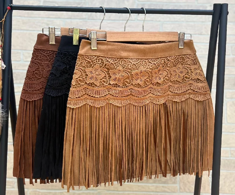 Embroidered Mexican skirts (3 colors available) cashmere skirt soft