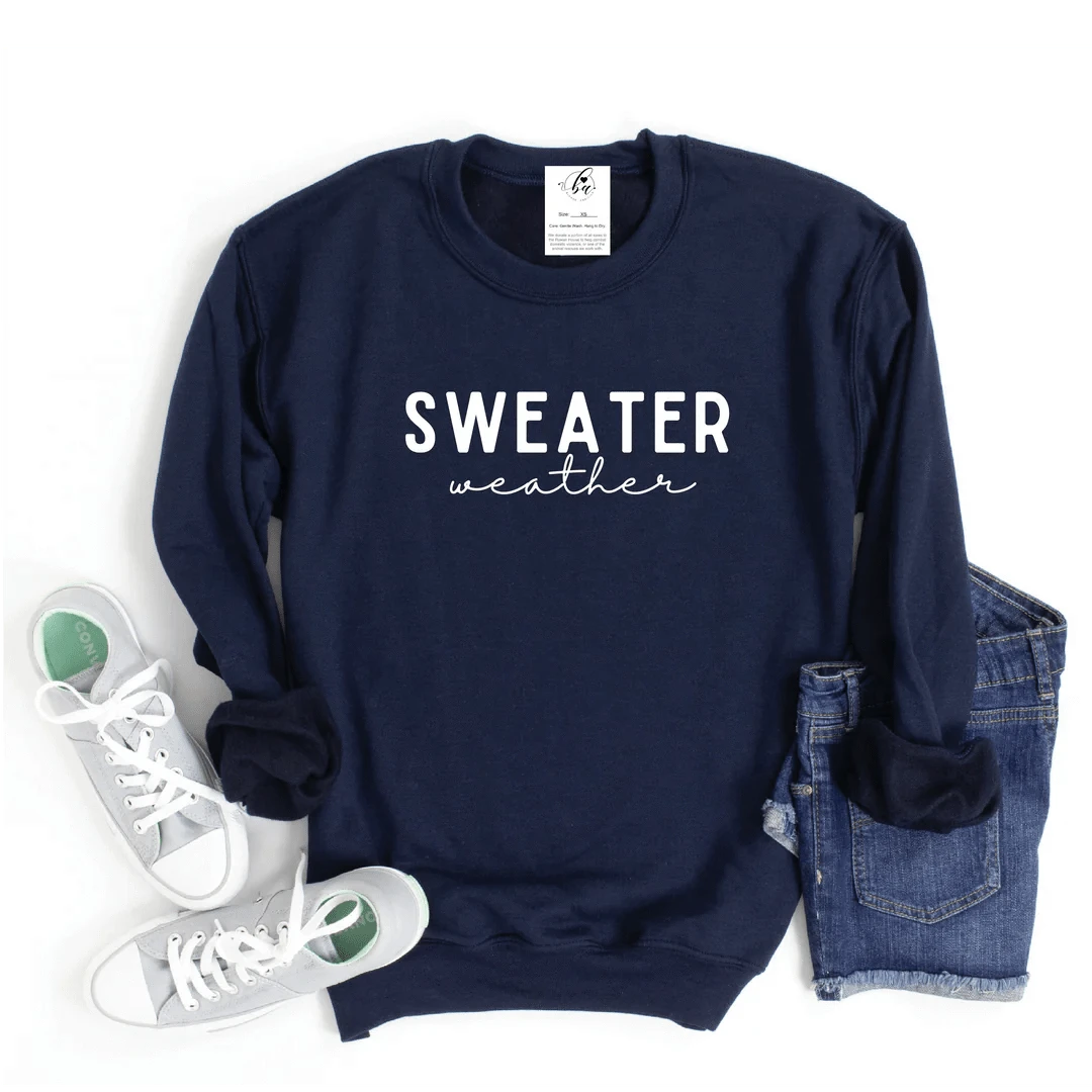 Sweater Weather Crew Zippered Buttoned Snapped