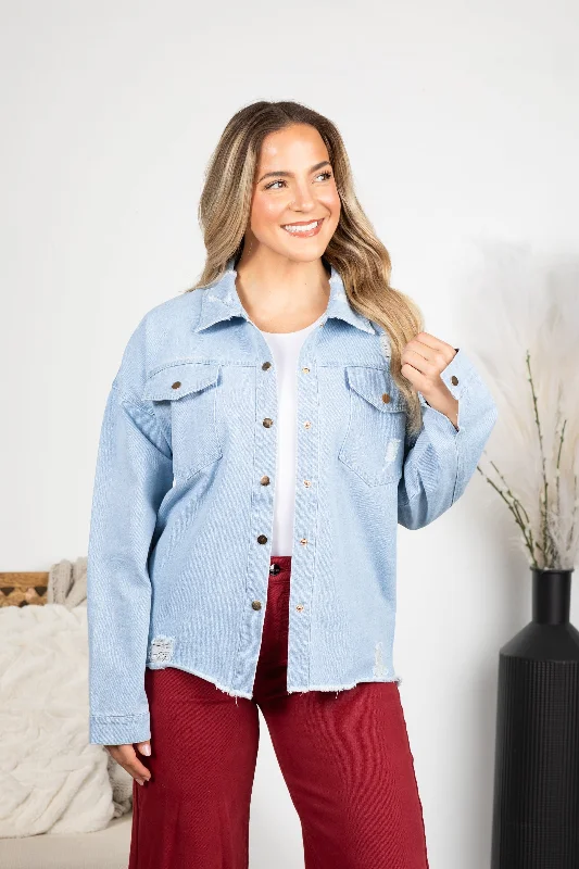 Denim Button Front Pockets Denim Jacket Collared Jacket Crew Neck Jacket Turtle Neck Jacket