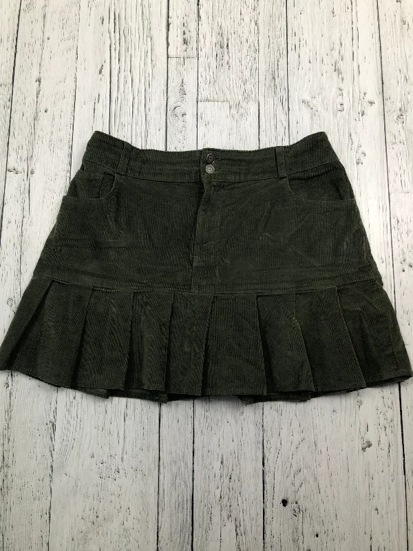 Hollister green high rise skirt - Hers M leather skirt sleek