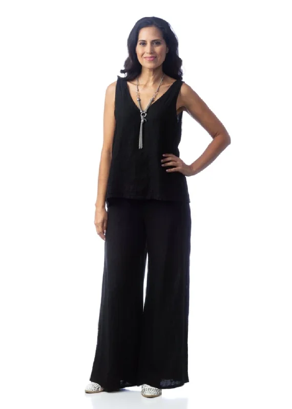 Cobblestone-Living CL A2216 Lenore Wide Leg Pant Slim Fit Casual Pants