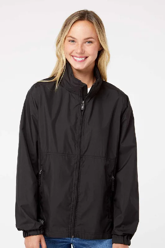 Dri Duck Womens Riley Packable Water Resistant Full Zip Jacket - Black Cotton Jacket Linen Jacket Terry Jacket